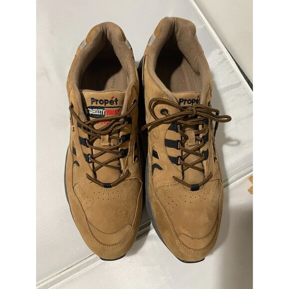 Propet Stability Walker Men's Athletic Shoes Size 16 X (3E) Leather Upper Tan & - Picture 3 of 16